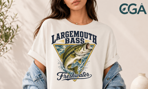 Camo Largemouth Bass Fishing PNG: Tactical Design for Anglers