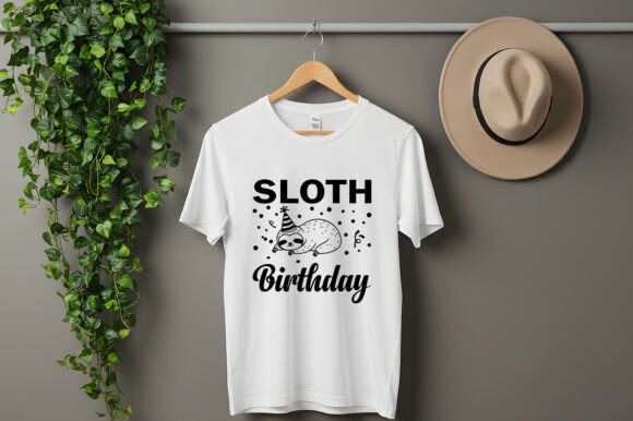 Celebrate in Style: The Ultimate Birthday Sloth T-Shirt Design