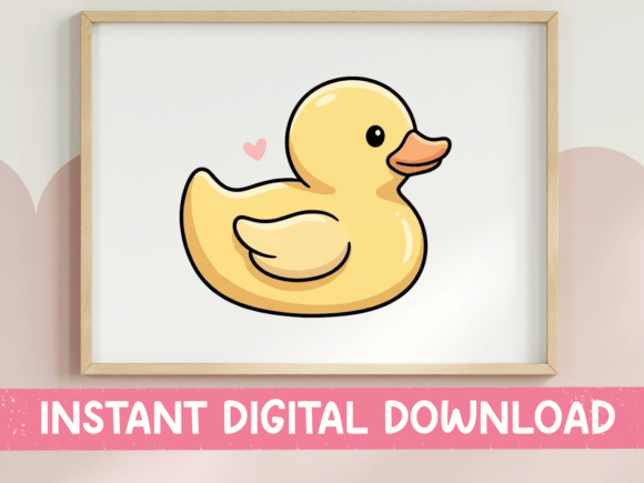 Cute Rubber Duck Print SVG: A Design Asset with Endearing Charm