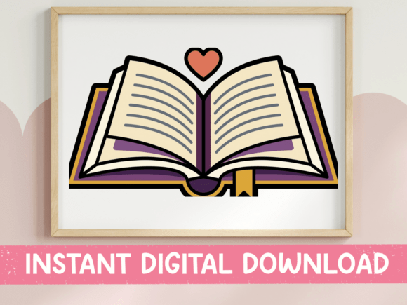 Open Book with Heart Book Lover Sticker: A Designer's Deep Dive