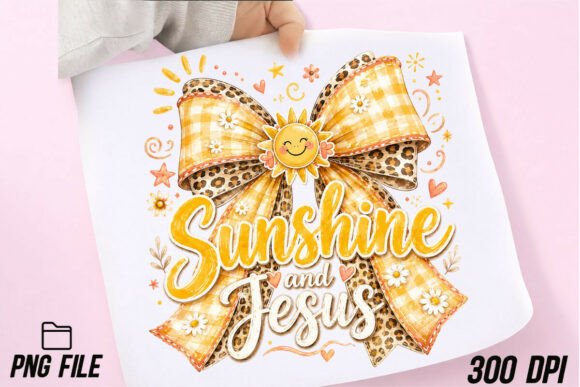 Sunshine and Jesus Coquette Bow Summer: A Fresh Take on Modern Typography
