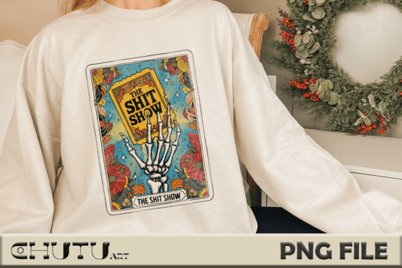 The Shit Show - Gothic Tarot Card Design: Bold, Sarcastic Art