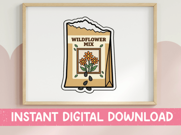 Wildflower Mix Seed Packet Sticker: A Whole Mood for Your Plant-Filled Projects